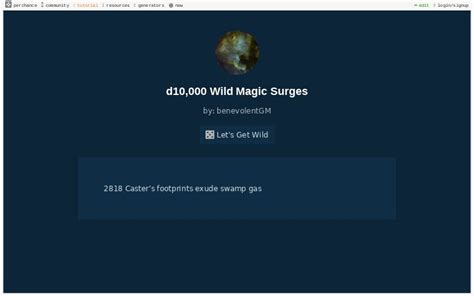 D10 000 wild magic index